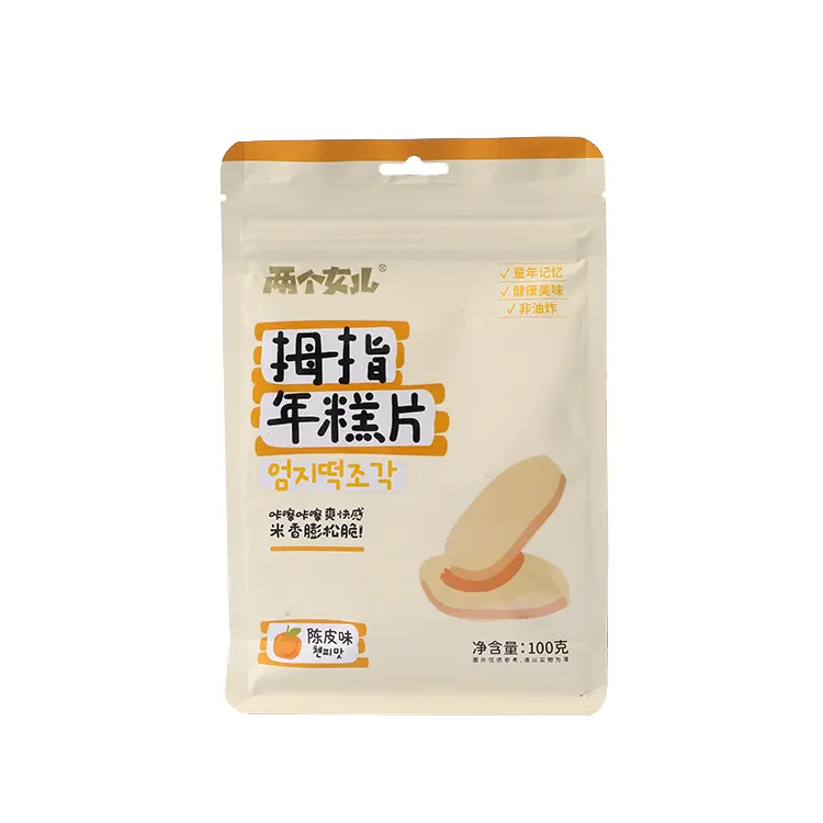 100 g de rodajas de galleta de arroz con sabor a cáscara de mandarina seca