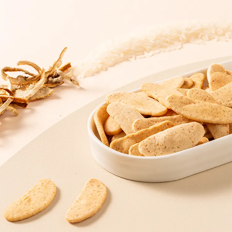2,5 kg de rodajas de galleta de arroz con sabor a cáscara de mandarina seca