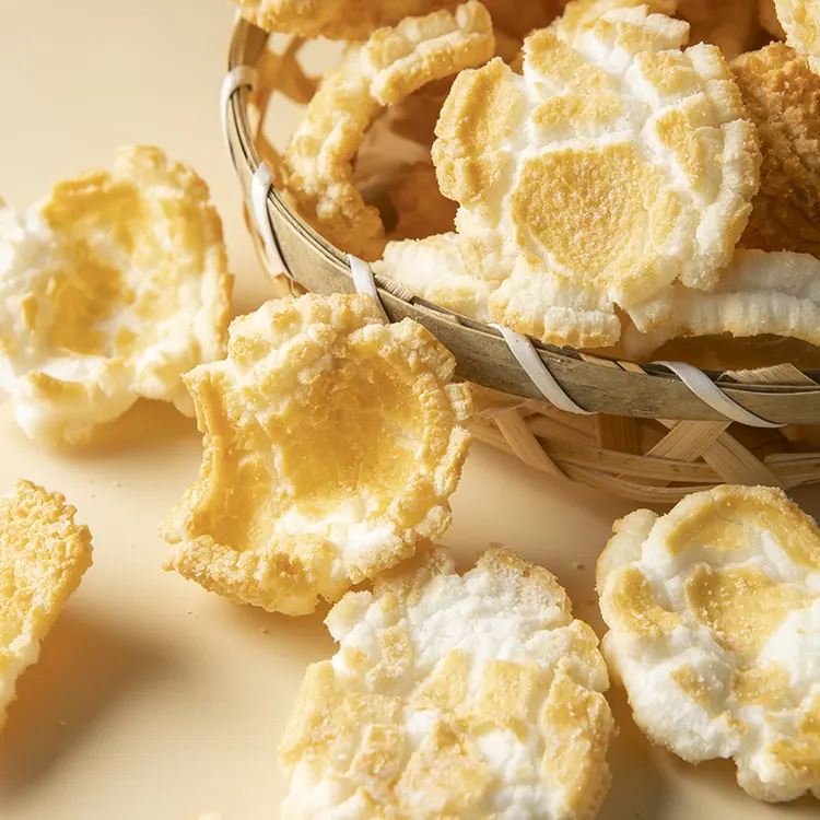 2,5 kg de rodajas de galleta de arroz con sabor a yema de huevo salada